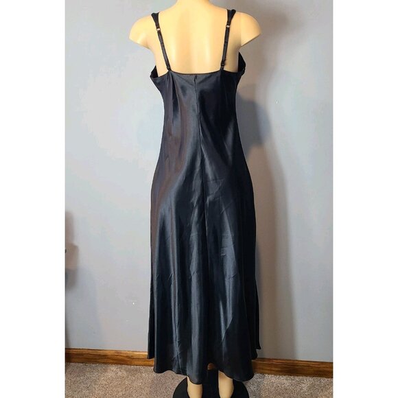 Vtg Cacique Satin Maxi Slip Dress Romantic Whimsigoth Sz Medium New 1920s Y2K - Picture 6 of 11